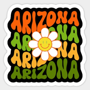 Arizona Groovy Daisy Wanderlust Travel State Sticker